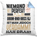 Drum-and-Bass-DJ Geschenk Kissen mit Füllung 40x40 Lustige Geschenkidee für Drum-and-Bass-DJ Geburtstag Niemand Ist Perfekt Aber Als Drum-and-Bass-DJ Ist Man Nah Dran (Grau) Blau Trendation