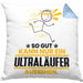 Ultraläufer Geschenk Kissen mit Füllung 40x40 So Gut Kann Nur Ein Ultraläufer Aussehen Geschenkidee (Grau) Blau Trendation