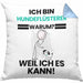 Hundeflüsterer Geschenk Kissen mit Füllung 40x40 Lustiger Spruch Ich Bin Hundeflüsterer Warum Weil Ich Es Kann Geschenkidee Bester Hundeflüsterer Geburtstag (Grau) Blau Trendation