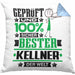Kellner Geschenk Lustiger Spruch für Kellner Geschenkidee Bester Kellner Der WeltKissen mit Füllung 40x40 (Grau) Blau Trendation
