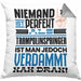 Trampolinspringer Geschenk Kissen mit Füllung 40x40 Lustige Geschenkidee für Trampolinspringer Geburtstag Niemand Ist Perfekt Aber Als Trampolinspringer Ist Man Nah Dran (Grau) Grau Trendation