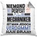 Mechaniker Geschenk Kissen mit Füllung 40x40 Lustige Geschenkidee für Mechaniker Geburtstag Niemand Ist Perfekt Aber Als Mechaniker Ist Man Nah Dran (Grau) Grau Trendation
