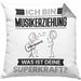 Musikerziehung Kissen mit Füllung 40x40 Geschenk für Musikerziehung Geburtstag Lustiger Spruch Was Ist Deine Superkraft (Grau) Grau Trendation