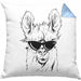 Llama Alpaka Kissen mit Füllung 40x40 Geschenk Lama Geschenkidee für Lama-Fans (Grau) Blau Trendation
