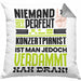 Konzertpianist Geschenk Kissen mit Füllung 40x40 Lustige Geschenkidee für Konzertpianist Geburtstag Niemand Ist Perfekt Aber Als Konzertpianist Ist Man Nah Dran (Grau) Grau Trendation