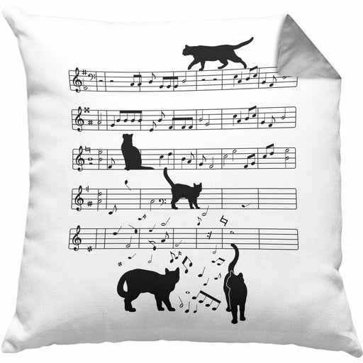 Katze Kissen mit Füllung 40x40 Lustig Geschenk Cat Kaffee Grafik Katzenliebhaber Geschenke (Grau) Grau Trendation