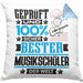 Musikschüler Geschenk Lustiger Spruch für Musikschüler Geschenkidee Bester Musikschüler Der WeltKissen mit Füllung 40x40 (Grau) Blau Trendation