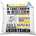 Tonstudio-Besitzer Geschenk Kissen mit Füllung 40x40 Lustige Geschenkdiee für einen Tonstudio-Besitzer Geburtstag Ich Bin Tonstudio-Besitzer Ich Kann Es Dir Erklären Aber Nicht Für Dich Verstehen (Grau) Blau Trendation