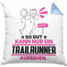 Trailrunner Geschenk Kissen mit Füllung 40x40 So Gut Kann Nur Ein Trailrunner Aussehen Geschenkidee (Grau) Blau Trendation