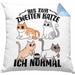 Katzen-Liebhaberin Kissen mit Füllung 40x40 Geschenk Katzenmama Bis Zur 2. Katze War Ich Normal (Grau) Blau Trendation