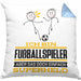 Fußballspieler Geschenk Kissen mit Füllung 40x40 Ich Bin Fußballspieler Aber Sag Doch Einfach Superheld Lustige Geschenkdiee für Fußballspieler (Grau) Blau Trendation
