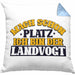 Landvogt Kissen mit Füllung 40x40 Geschenk Lustiger Spruch Mach Schon Platz Ich Bin Der Landvogt Geschenkidee Geburtstag (Grau) Blau Trendation