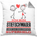 Stiefschwager Geschenk Kissen mit Füllung 40x40 Ich Bin Stiefschwager Aber Sag Doch Einfach Superheld Lustige Geschenkdiee für Stiefschwager (Grau) Grau Trendation