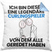 Curlingspieler Geschenk Kissen mit Füllung 40x40 Lustige Geschenkidee Geburtstag für Curlingspieler Ich Bin Dieser Legendäre Curlingspieler Von Dem Alle Geredet Haben (Grau) Blau Trendation