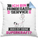 Hundegassi-Service Kissen mit Füllung 40x40 Geschenk für Hundegassi-Service Geburtstag Lustiger Spruch Was Ist Deine Superkraft (Grau) Blau Trendation
