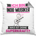 Indie-Musiker Kissen mit Füllung 40x40 Geschenk für Indie-Musiker Geburtstag Lustiger Spruch Was Ist Deine Superkraft (Grau) Grau Trendation