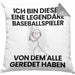 Baseballspieler Geschenk Kissen mit Füllung 40x40 Lustige Geschenkidee Geburtstag für Baseballspieler Ich Bin Dieser Legendäre Baseballspieler Von Dem Alle Geredet Haben (Grau) Grau Trendation