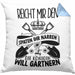 Gärtnerin Geschenk Kissen mit Füllung 40x40 Reicht Mir Den Spaten Ihr Narren Die Königin Will Gärtnern Geschenkidee Garten-Pflege Frauen (Grau) Blau Trendation