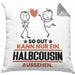 Halbcousin Geschenk Kissen mit Füllung 40x40 So Gut Kann Nur Ein Halbcousin Aussehen Geschenkidee (Grau) Grau Trendation
