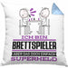 Brettspieler Geschenk Kissen mit Füllung 40x40 Ich Bin Brettspieler Aber Sag Doch Einfach Superheld Lustige Geschenkdiee für Brettspieler (Grau) Blau Trendation
