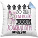 Journalistin Geschenk Kissen mit Füllung 40x40 Geschenkidee für Journalistin Geburtstag Weihnachten Spruch So Sieht Eine Richtig Coole Journalistin Aus (Grau) Blau Trendation