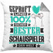 Schauspieler Geschenk Lustiger Spruch für Schauspieler Geschenkidee Bester Schauspieler Der WeltKissen mit Füllung 40x40 (Grau) Grau Trendation