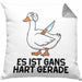 Dank Meme Kissen mit Füllung 40x40 Ganz Gans Besitzer Wortspiel Es Ist Gans Hart Gerade Geschenkidee Depressionen (Grau) Grau Trendation