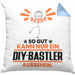 DIY-Bastler Geschenk Kissen mit Füllung 40x40 So Gut Kann Nur Ein DIY-Bastler Aussehen Geschenkidee (Grau) Blau Trendation