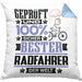 Radfahrer Geschenk Lustiger Spruch für Radfahrer Geschenkidee Bester Radfahrer Der WeltKissen mit Füllung 40x40 (Grau) Blau Trendation