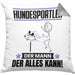 Hundesportler Kissen mit Füllung 40x40 Geschenk für Hundesportler Der Mann Der Alles Kann Geschenkidee zum Geburtstag (Grau) Grau Trendation