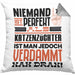 Katzenzüchter Geschenk Kissen mit Füllung 40x40 Lustige Geschenkidee für Katzenzüchter Geburtstag Niemand Ist Perfekt Aber Als Katzenzüchter Ist Man Nah Dran (Grau) Grau Trendation