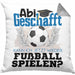 Abi Geschafft Abitur Prüfung Bestanden Kissen mit Füllung 40x40 Geschenk Kann Ich Jetzt Wieder Fußball Spielen Fußballspieler Geschenkidee (Grau) Grau Trendation