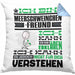 Meerschweinchenfreund Geschenk Kaffee-Kissen mit Füllung 40x40 Geschenkidee für Meerschweinchenfreund Ich Bin Meerschweinchenfreund Ich Kann Es Dir Erklären Jedoch Nicht Für Dich Verstehen Spruch Lustig (Grau) Blau Trendation