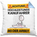 Kanufahrer Kissen mit Füllung 40x40 Geschenk Lustiger Spruch Geschenkidee für Kanufahrer Achtung Hochleistungs Kanufahrer Bei Der Arbeit (Grau) Blau Trendation