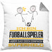Fußballspieler Geschenk Kissen mit Füllung 40x40 Ich Bin Fußballspieler Aber Sag Doch Einfach Superheld Lustige Geschenkdiee für Fußballspieler (Grau) Grau Trendation
