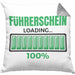 Führerschein Bestanden Geschenk Kissen mit Füllung 40x40 Bestandener Führerschein Führerschein Loading 100% Fahrschule (Grau) Grau Trendation