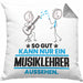 Musiklehrer Geschenk Kissen mit Füllung 40x40 So Gut Kann Nur Ein Musiklehrer Aussehen Geschenkidee (Grau) Grau Trendation