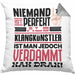 Klangkünstler Geschenk Kissen mit Füllung 40x40 Lustige Geschenkidee für Klangkünstler Geburtstag Niemand Ist Perfekt Aber Als Klangkünstler Ist Man Nah Dran (Grau) Grau Trendation