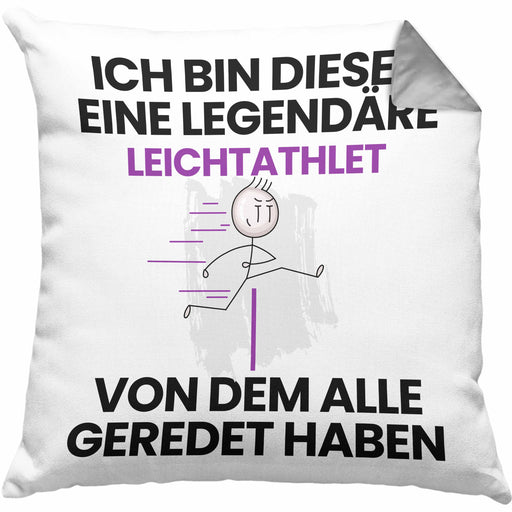 Leichtathlet Geschenk Kissen mit Füllung 40x40 Lustige Geschenkidee Geburtstag für Leichtathlet Ich Bin Dieser Legendäre Leichtathlet Von Dem Alle Geredet Haben (Grau) Grau Trendation