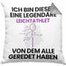 Leichtathlet Geschenk Kissen mit Füllung 40x40 Lustige Geschenkidee Geburtstag für Leichtathlet Ich Bin Dieser Legendäre Leichtathlet Von Dem Alle Geredet Haben (Grau) Grau Trendation