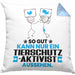 Tierschutzaktivist Geschenk Kissen mit Füllung 40x40 So Gut Kann Nur Ein Tierschutzaktivist Aussehen Geschenkidee (Grau) Blau Trendation