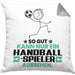 Handballspieler Geschenk Kissen mit Füllung 40x40 So Gut Kann Nur Ein Handballspieler Aussehen Geschenkidee (Grau) Grau Trendation