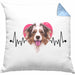 Australian Shepherd Besitzer Kissen mit Füllung 40x40 Geschenk Lustiger Spruch Geschenkidee Herzschlag Australian Shepherd (Grau) Blau Trendation