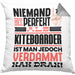 Kiteboarder Geschenk Kissen mit Füllung 40x40 Lustige Geschenkidee für Kiteboarder Geburtstag Niemand Ist Perfekt Aber Als Kiteboarder Ist Man Nah Dran (Grau) Grau Trendation