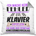 Klavier-Spieler Kissen mit Füllung 40x40 Geschenk Piano Ich Mache Keine Fehler (Grau) Grau Trendation