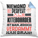 Kiteboarder Geschenk Kissen mit Füllung 40x40 Lustige Geschenkidee für Kiteboarder Geburtstag Niemand Ist Perfekt Aber Als Kiteboarder Ist Man Nah Dran (Grau) Blau Trendation