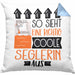 Seglerin Geschenk Kissen mit Füllung 40x40 Lustig Geschenkidee für Seglerin Geburtstag So Sieht Eine Richtig Coole Seglerin Aus Frauen Spruch (Grau) Blau Trendation
