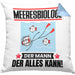 Meeresbiologe Kissen mit Füllung 40x40 Geschenk für Meeresbiologe Der Mann Der Alles Kann Geschenkidee zum Geburtstag (Grau) Blau Trendation