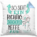 Neffe Kissen mit Füllung 40x40 Geschenk So Sieht Ein RIchtig Cooler Neffe Aus Geschenkidee Lustiger Spruch Geburtstag (Grau) Blau Trendation