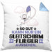 Gleitschirmflieger Geschenk Kissen mit Füllung 40x40 So Gut Kann Nur Ein Gleitschirmflieger Aussehen Geschenkidee (Grau) Blau Trendation